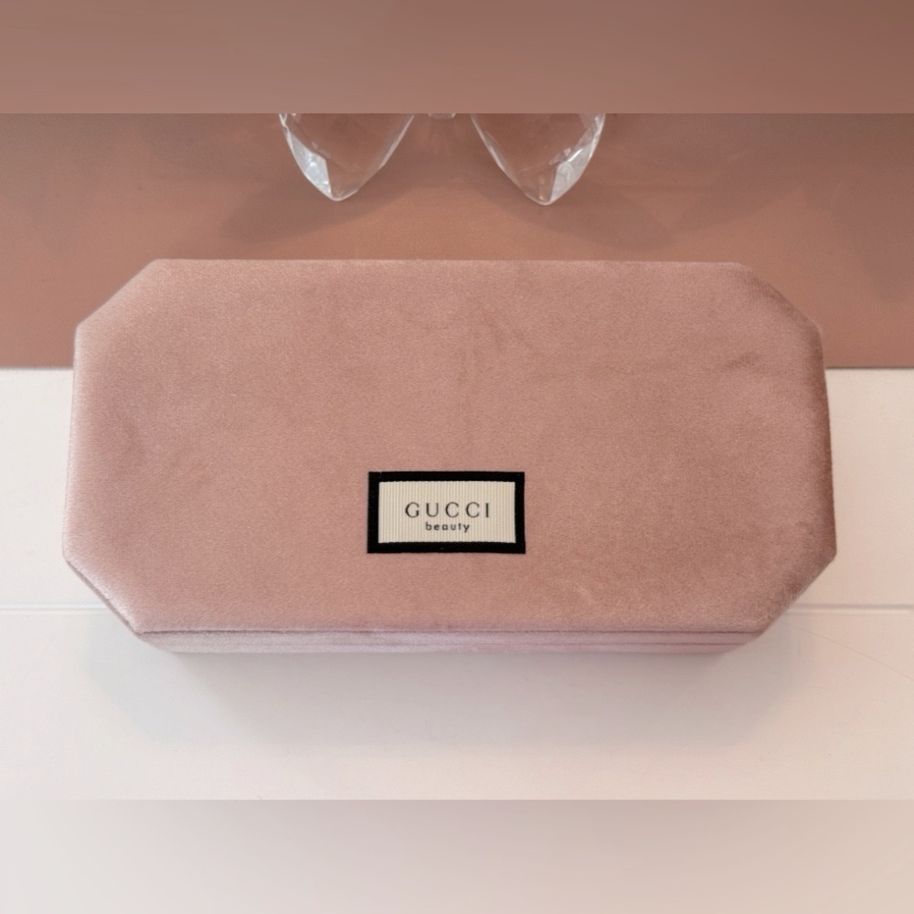 LAST 1 Gucci Bamboo Pink Velvet Jewelry Box - Picture 1 of 7